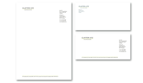 Clayton Utz - Foundation Stationery